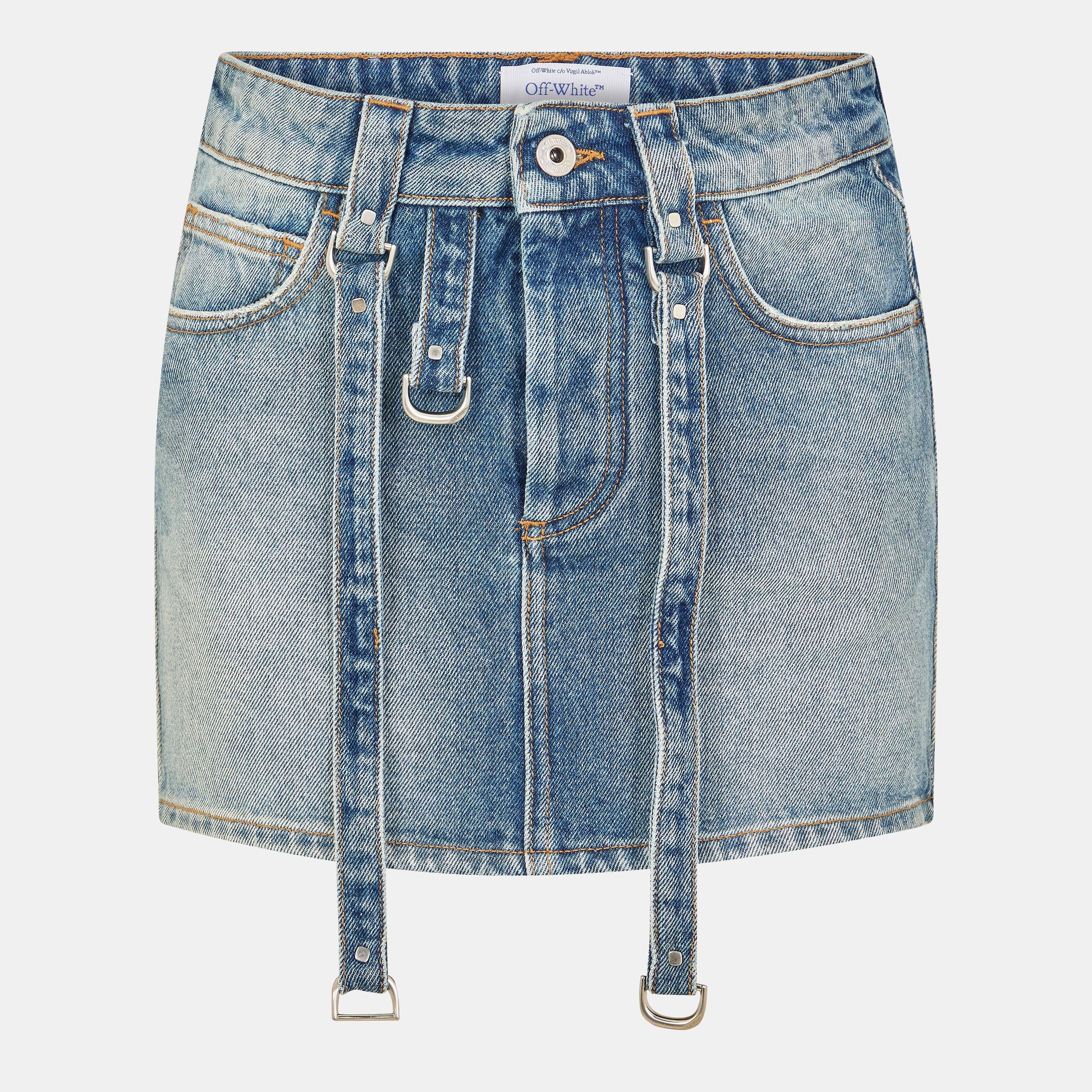 Structured Denim Skirt
