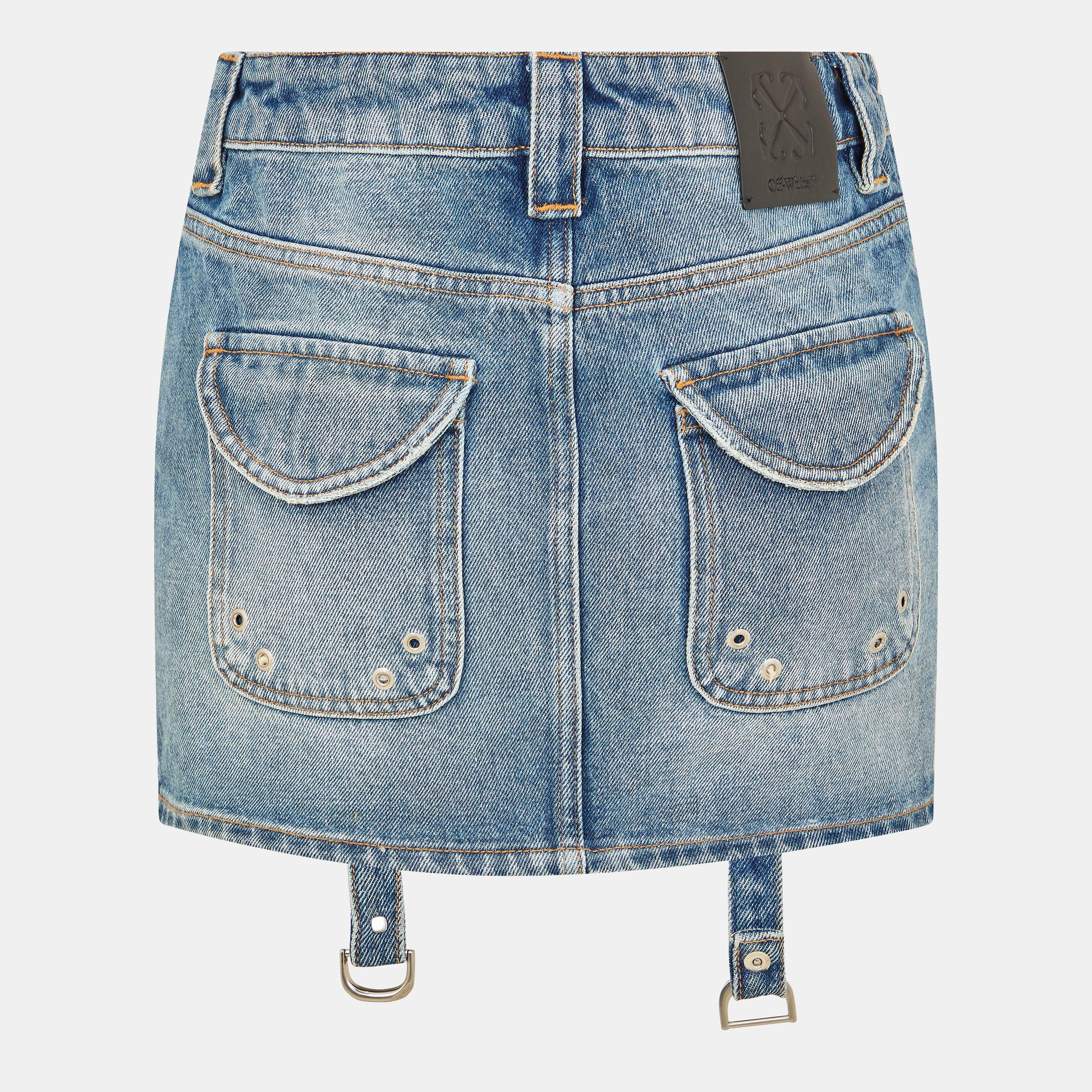 Structured Denim Skirt