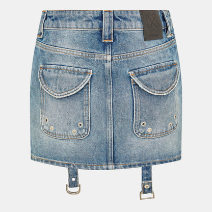 Structured Denim Skirt