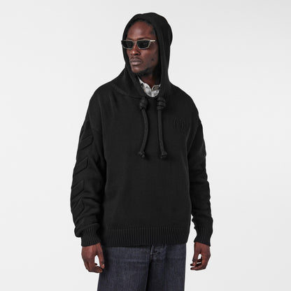 - Graphic Knitted Hoodie