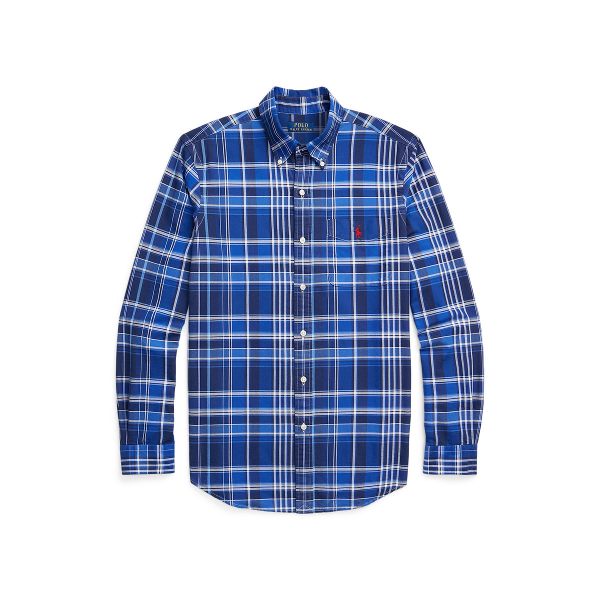 Custom Fit Plaid Oxford Shirt
