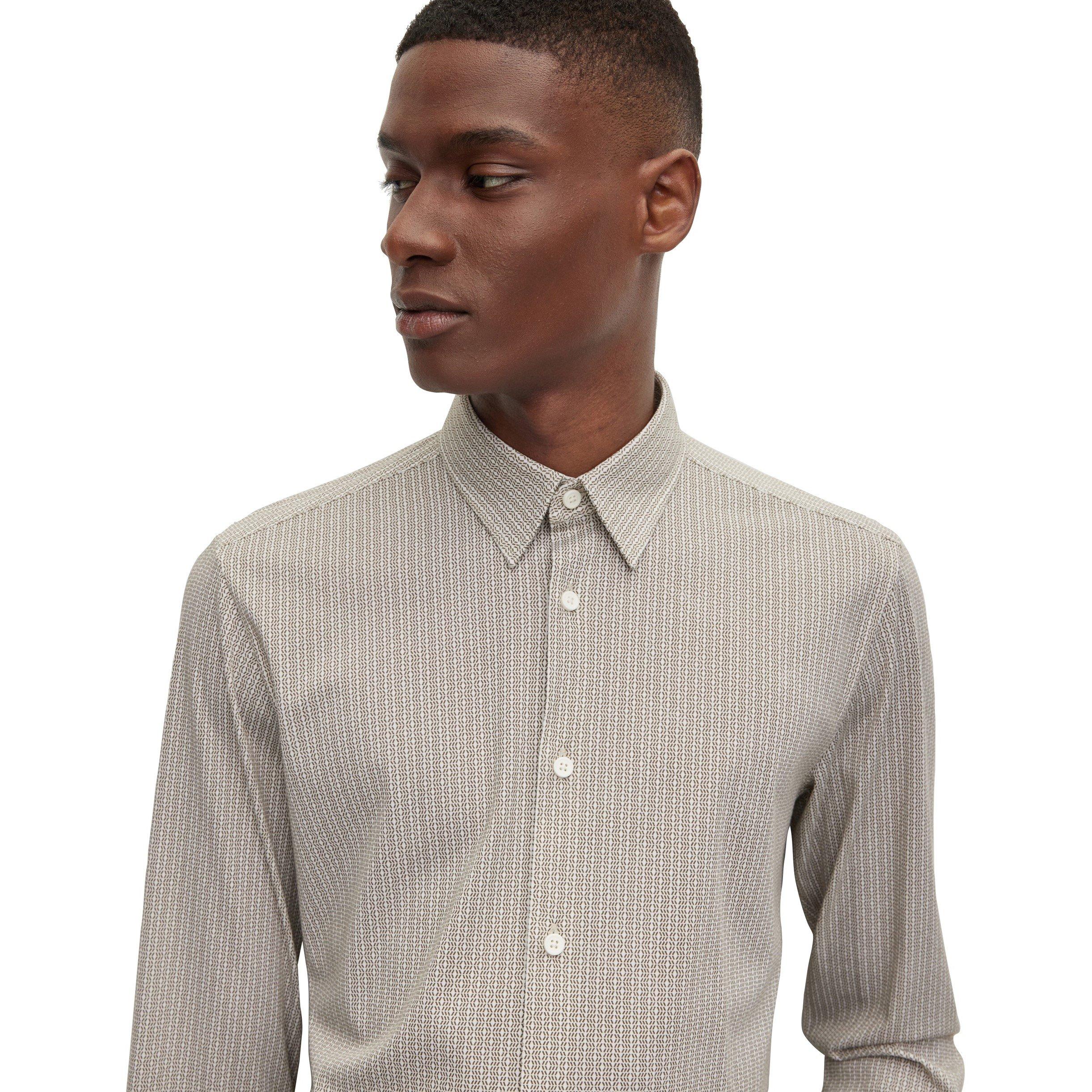 Men's Plain Long-Sleeve Shirt