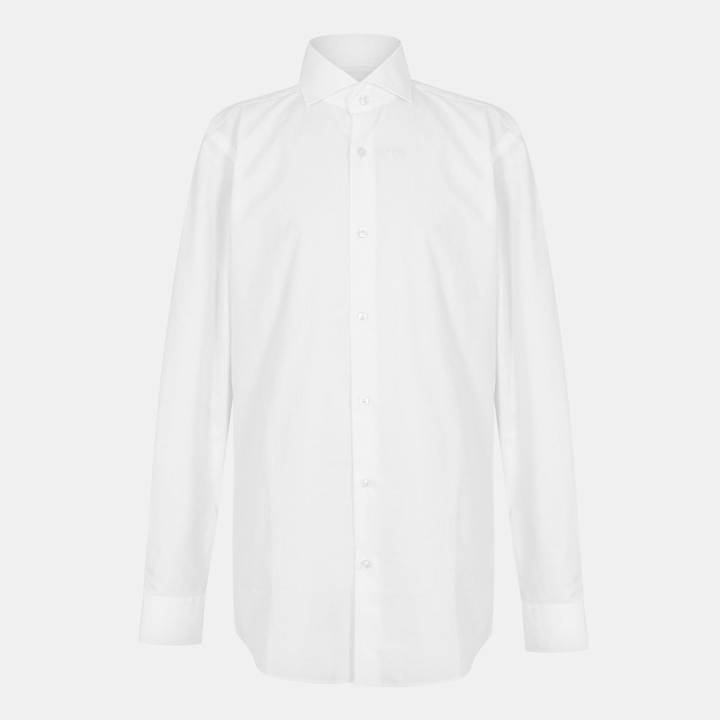 Men's H Hank Spread Plain Long-Sleeve Shirt