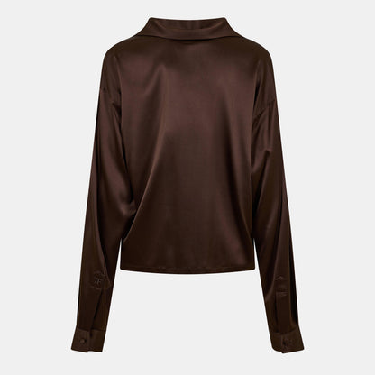 TF Silk Long Sleeve Plain Shirt