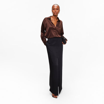 TF Silk Long Sleeve Plain Shirt