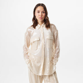 Relaxed-Fit Sequined Blouse