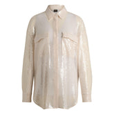 Relaxed-Fit Sequined Blouse