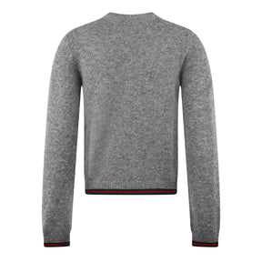 Women's Plain Wool Crew Neck Jumper With Cashmere