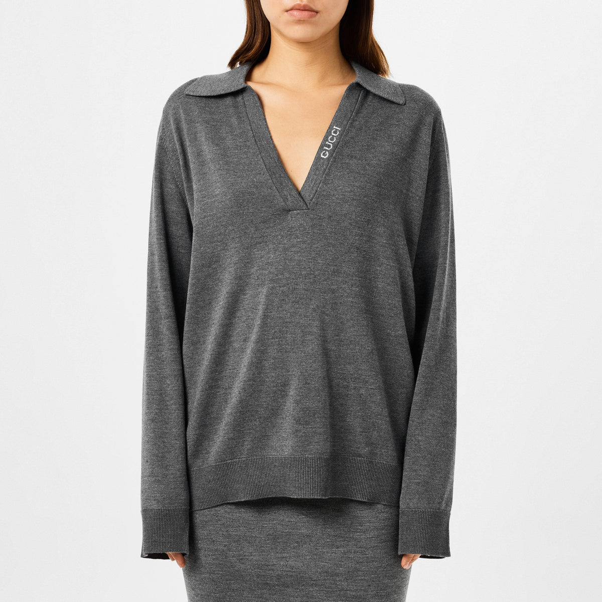 Extra Fine Wool Polo Top