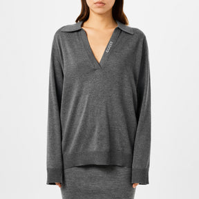 Extra Fine Wool Polo Top