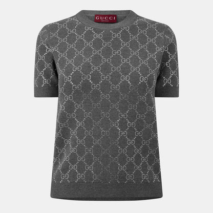 Monogram Crew Neck Jumper Top