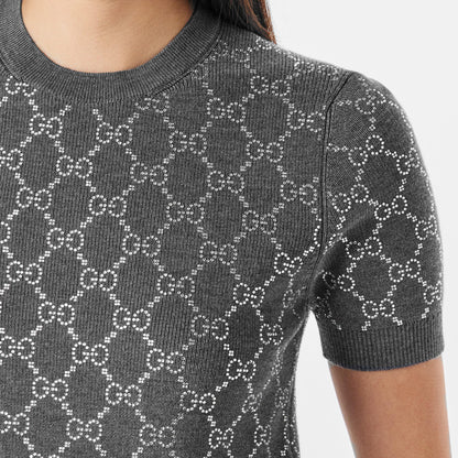 Monogram Crew Neck Jumper Top