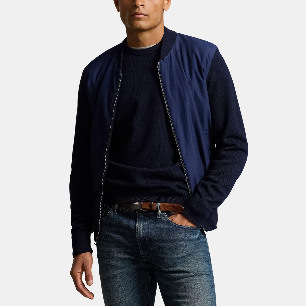 Hybrid Wool Full Zip Jumper