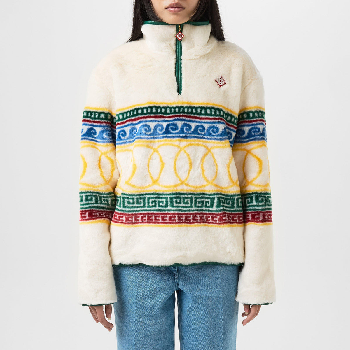 Les Anneaux Fur Pullover Jacket