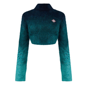 Gradient Mohair High Neck Jumper