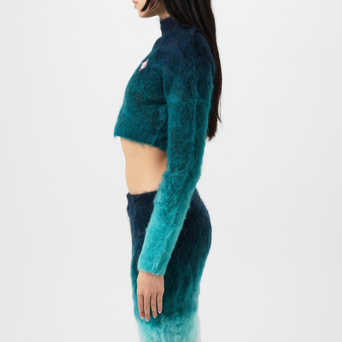 Gradient Mohair High Neck Jumper