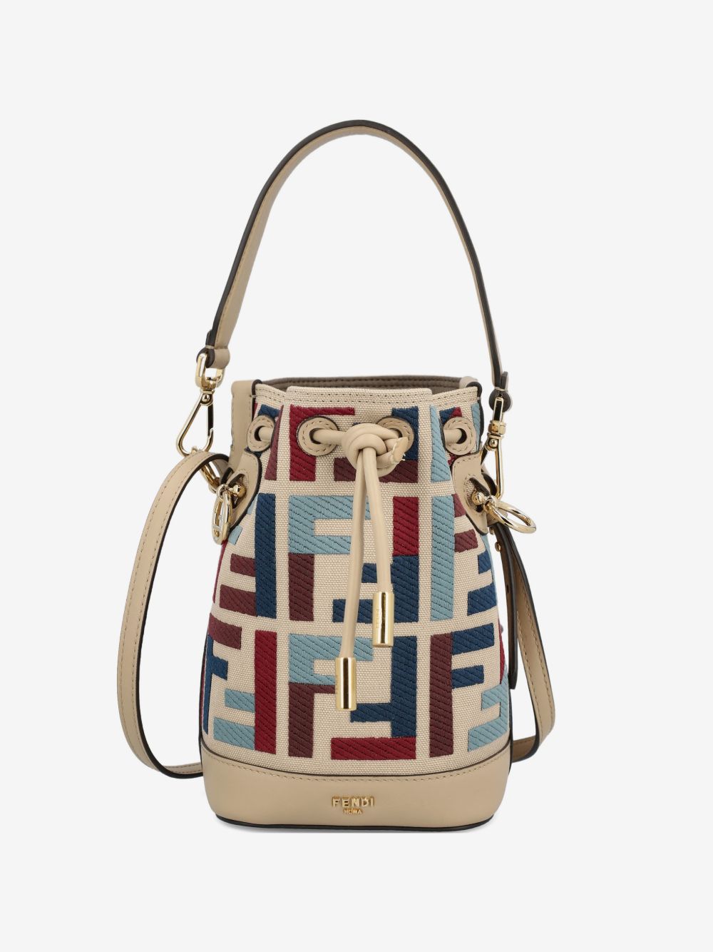 Fendi Mon Tresor FF-embroidered bucket bag