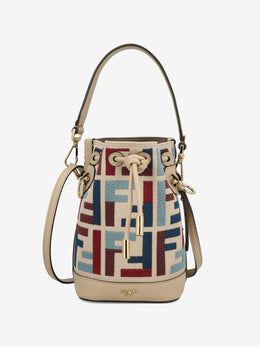 Fendi Mon Tresor FF-embroidered bucket bag