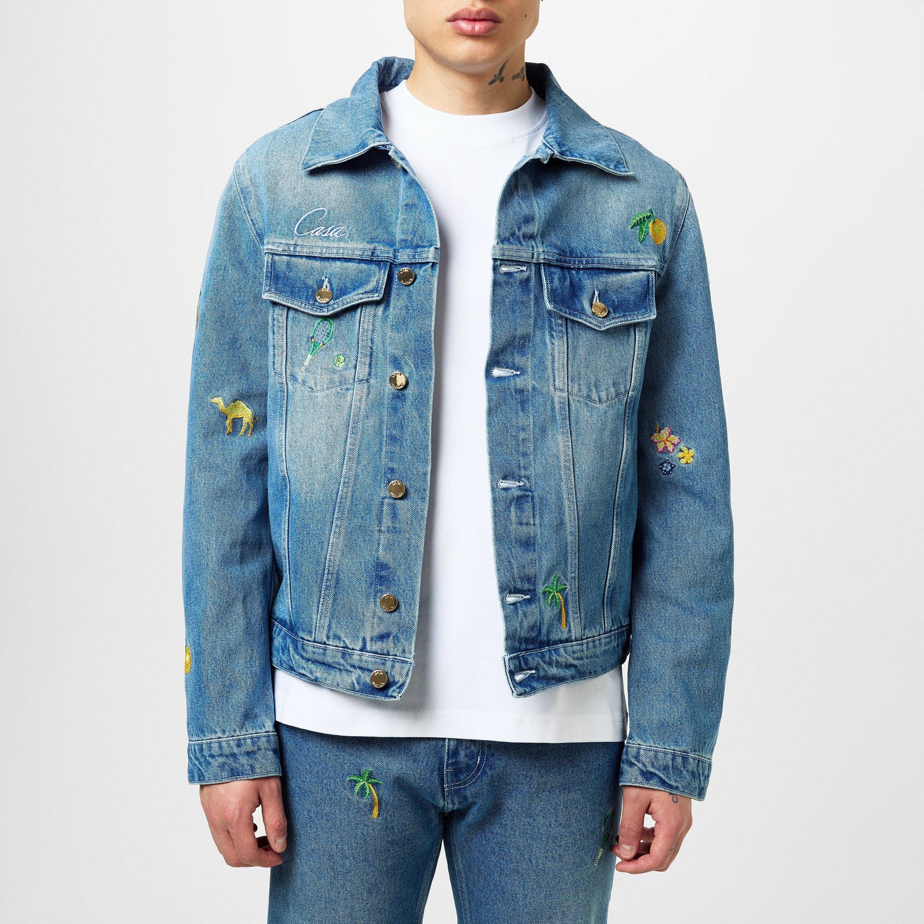 Denim Motif Jacket