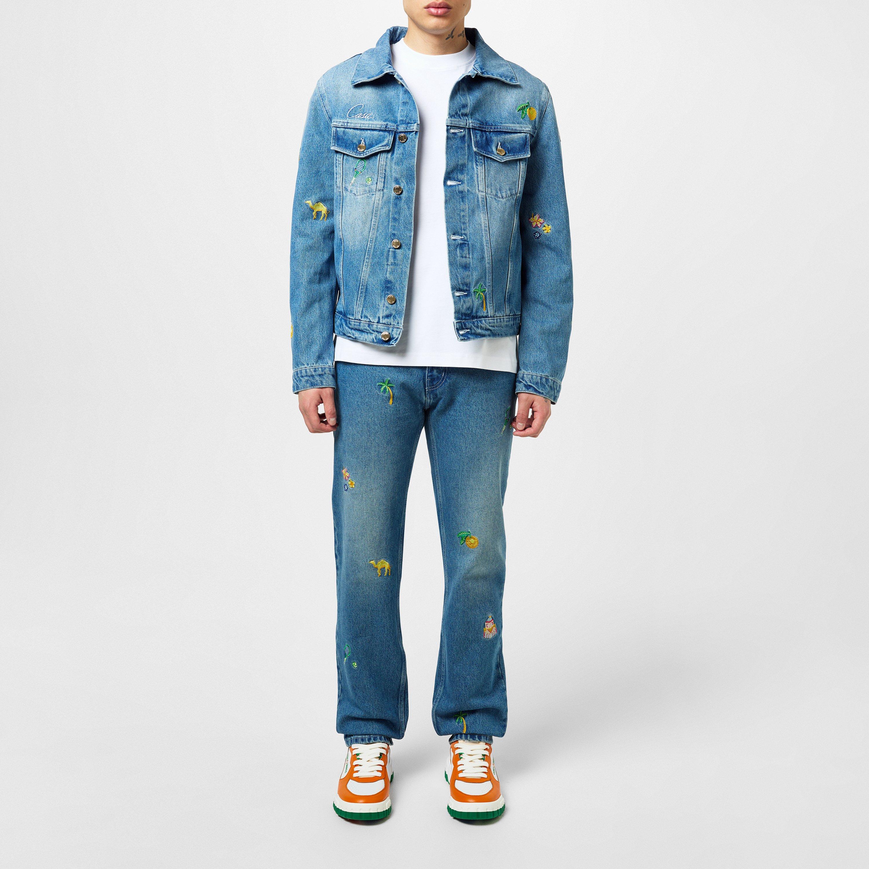 Denim Motif Jacket