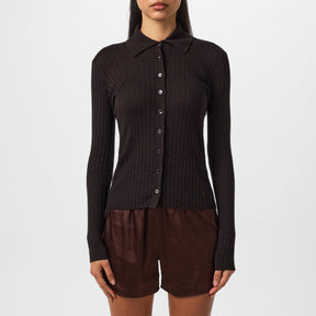 Polo Collar Knit Top