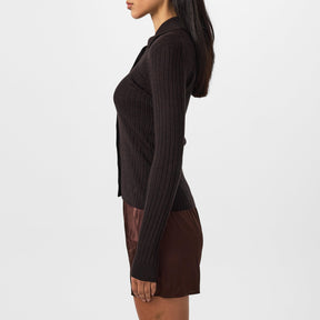 Polo Collar Knit Top