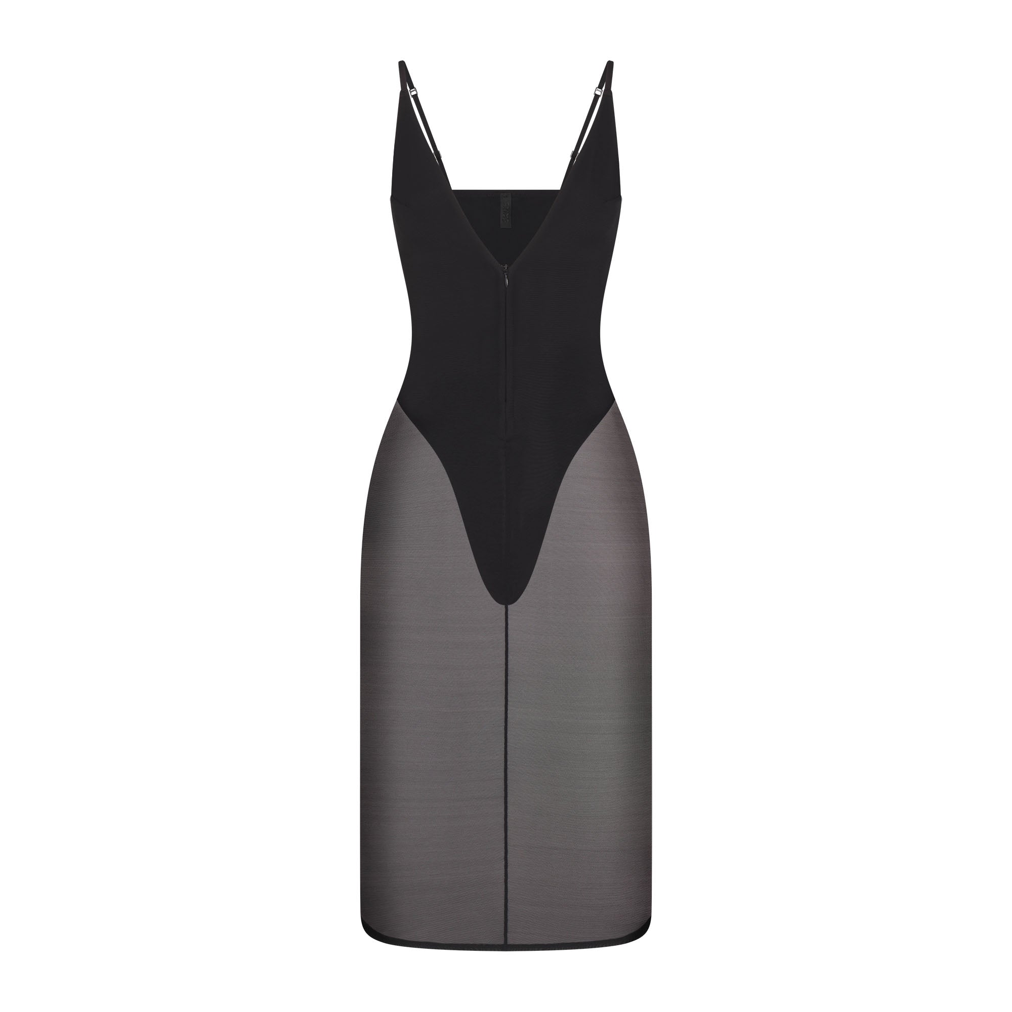 Skims Body Mesh Plunge Midi Dress