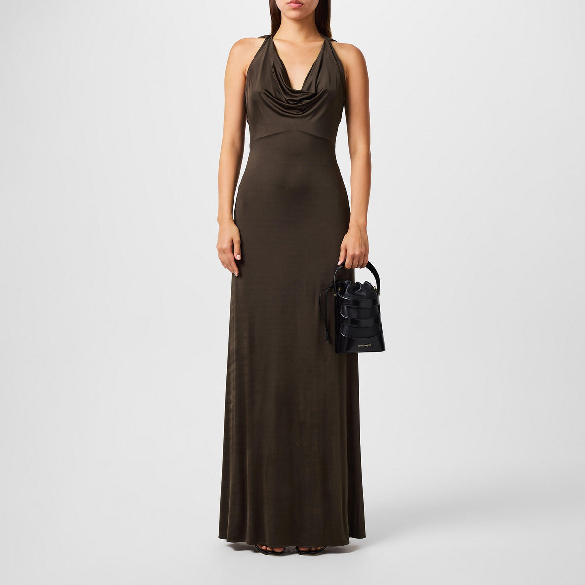 Cowl Neck Evening Dress