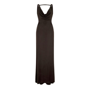 Cowl Neck Evening Dress