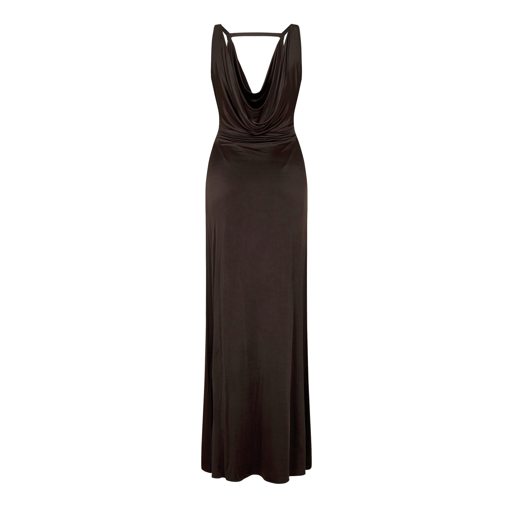 Cowl Neck Evening Dress