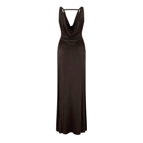 Cowl Neck Evening Dress