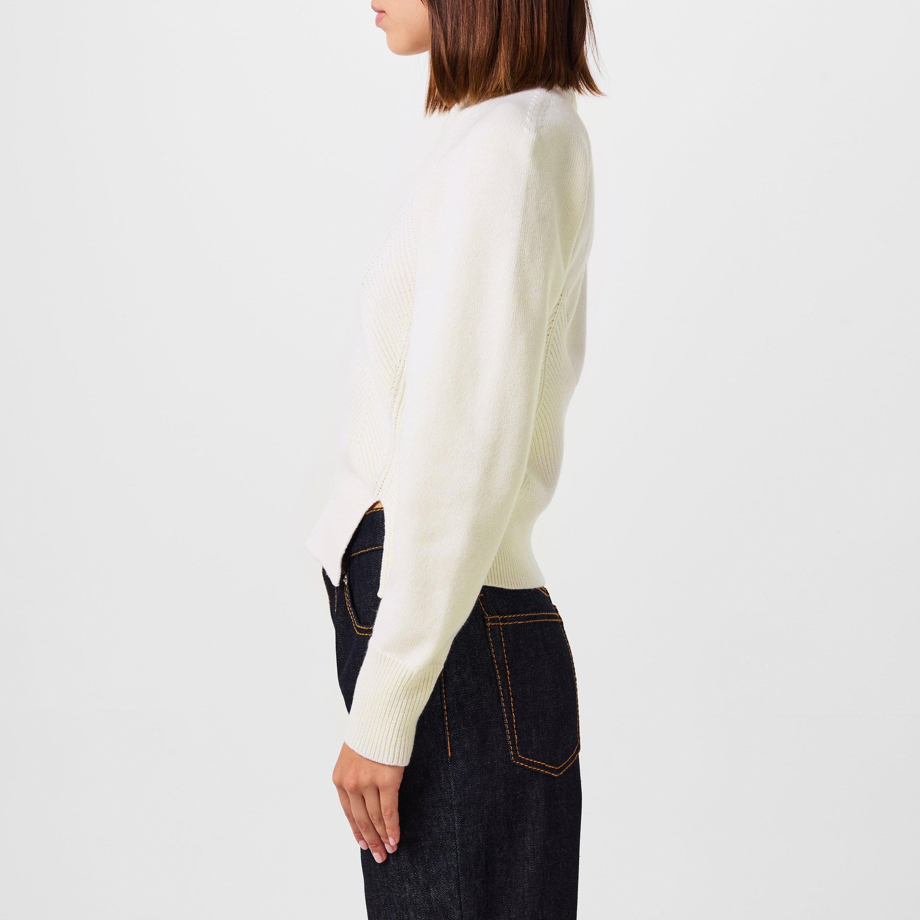 Cashmere-Blend Knit Sweater