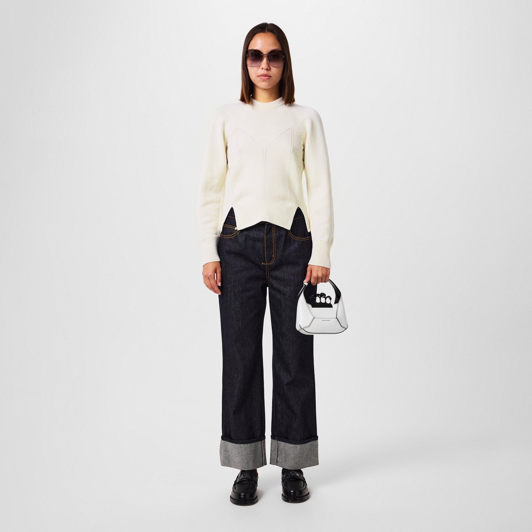 Cashmere-Blend Knit Sweater