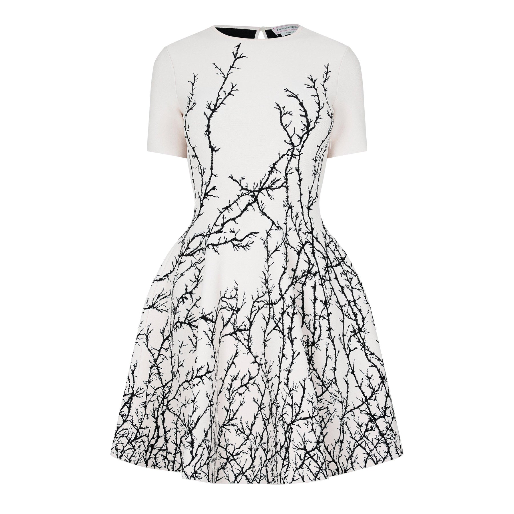 Cream Dress With Decorative Pattern