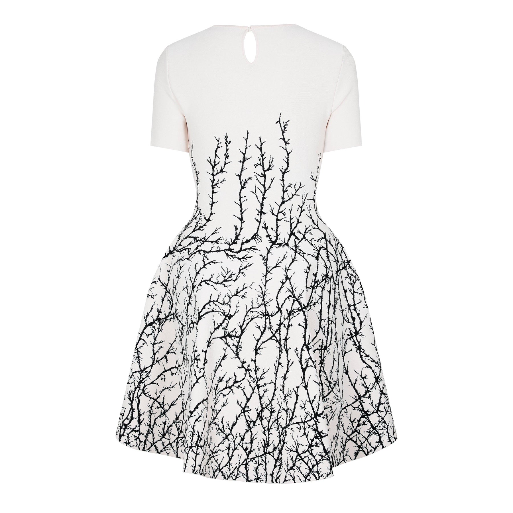 Cream Dress With Decorative Pattern