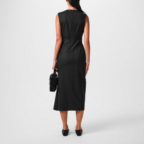 Alexander Mcqueen Pinstriped Midi Dress