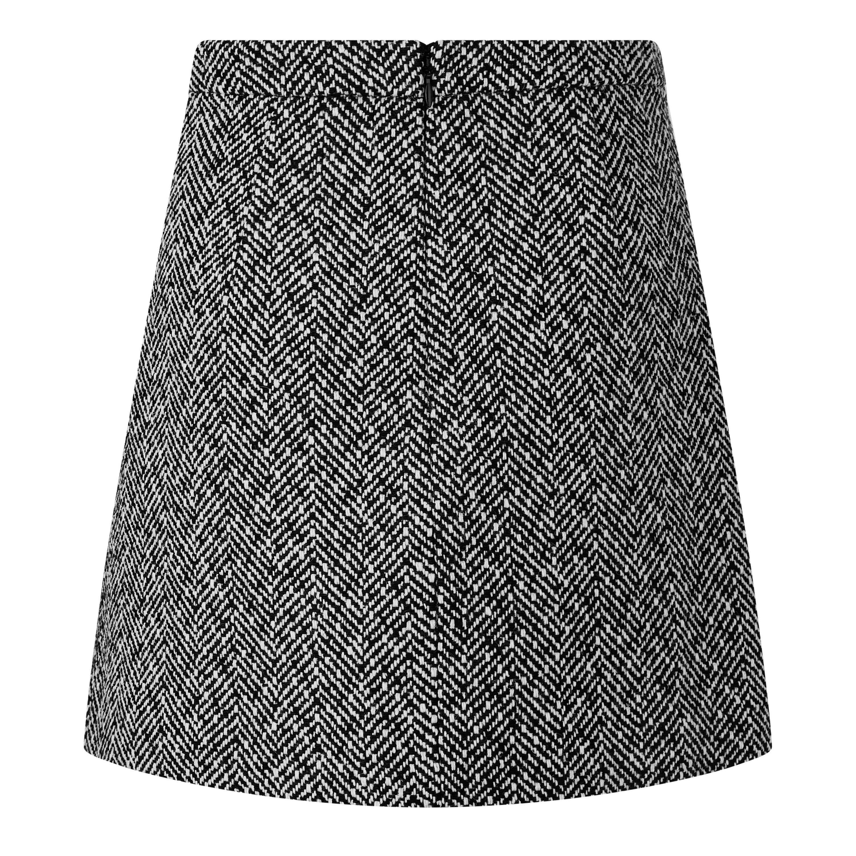 Herringbone Mini Skirt