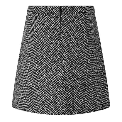 Herringbone Mini Skirt