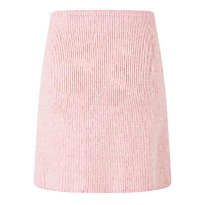 Mélange-Effect Mini Skirt