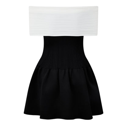 Knit Bow Mini Dress