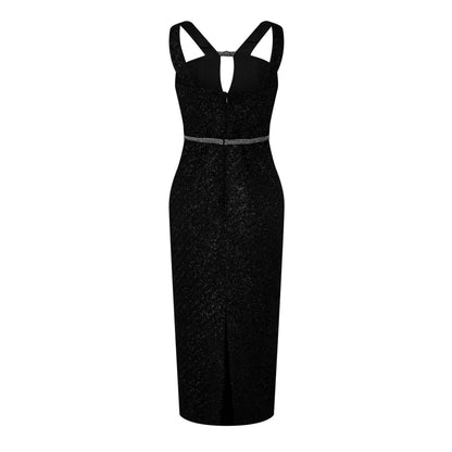 Tinsel Boucle Maxi Dress