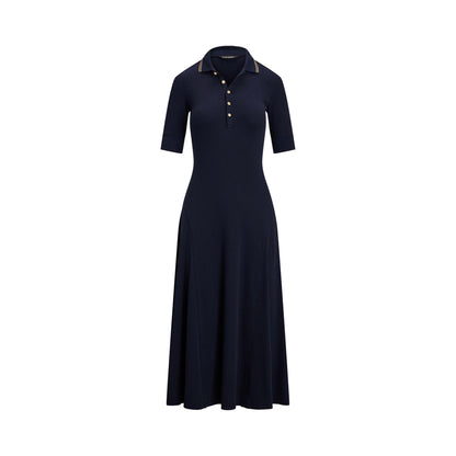Cotton-Blend Polo Dress