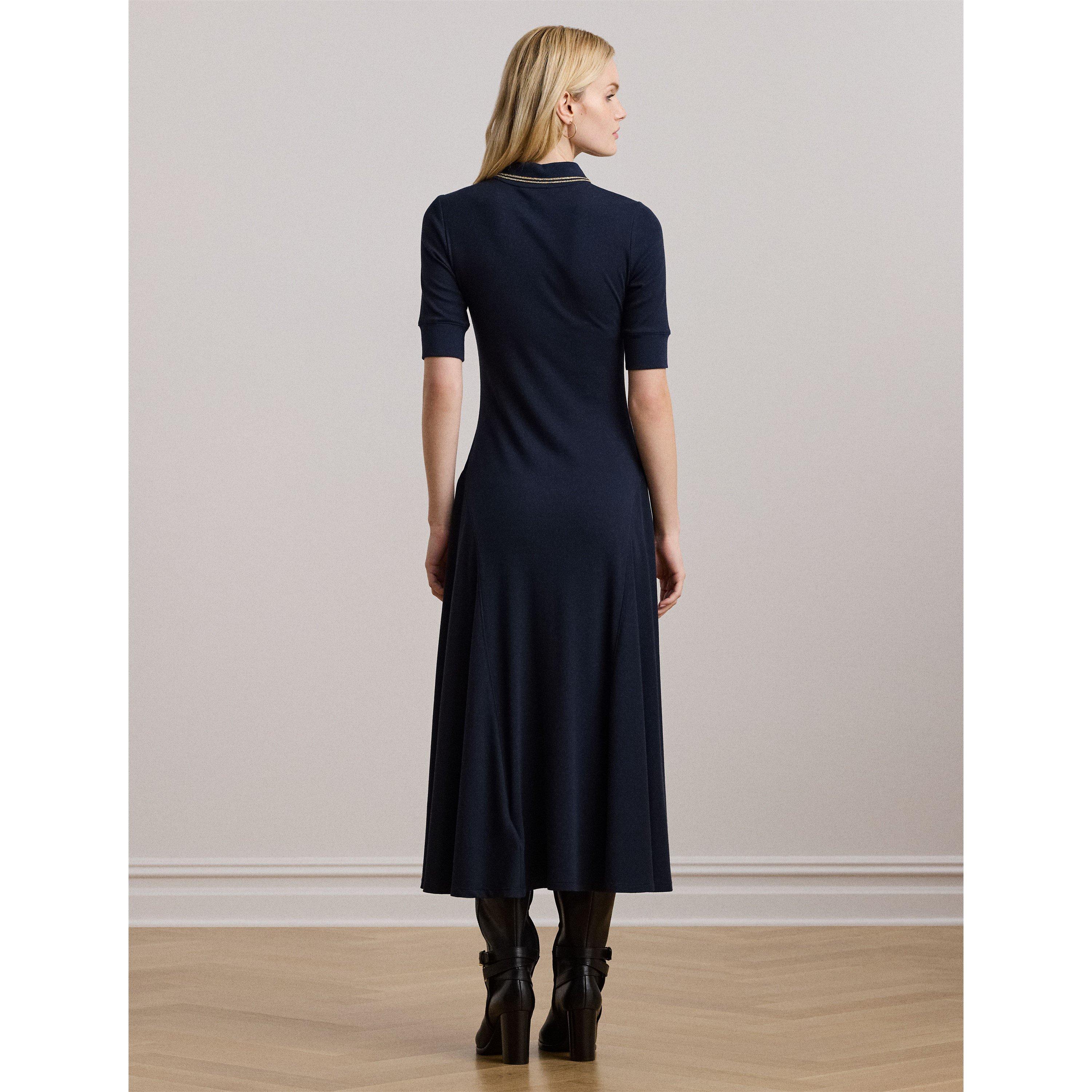 Cotton-Blend Polo Dress