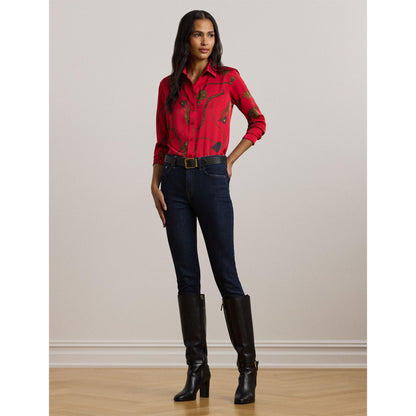 Classic Fit Print Charmeuse Shirt