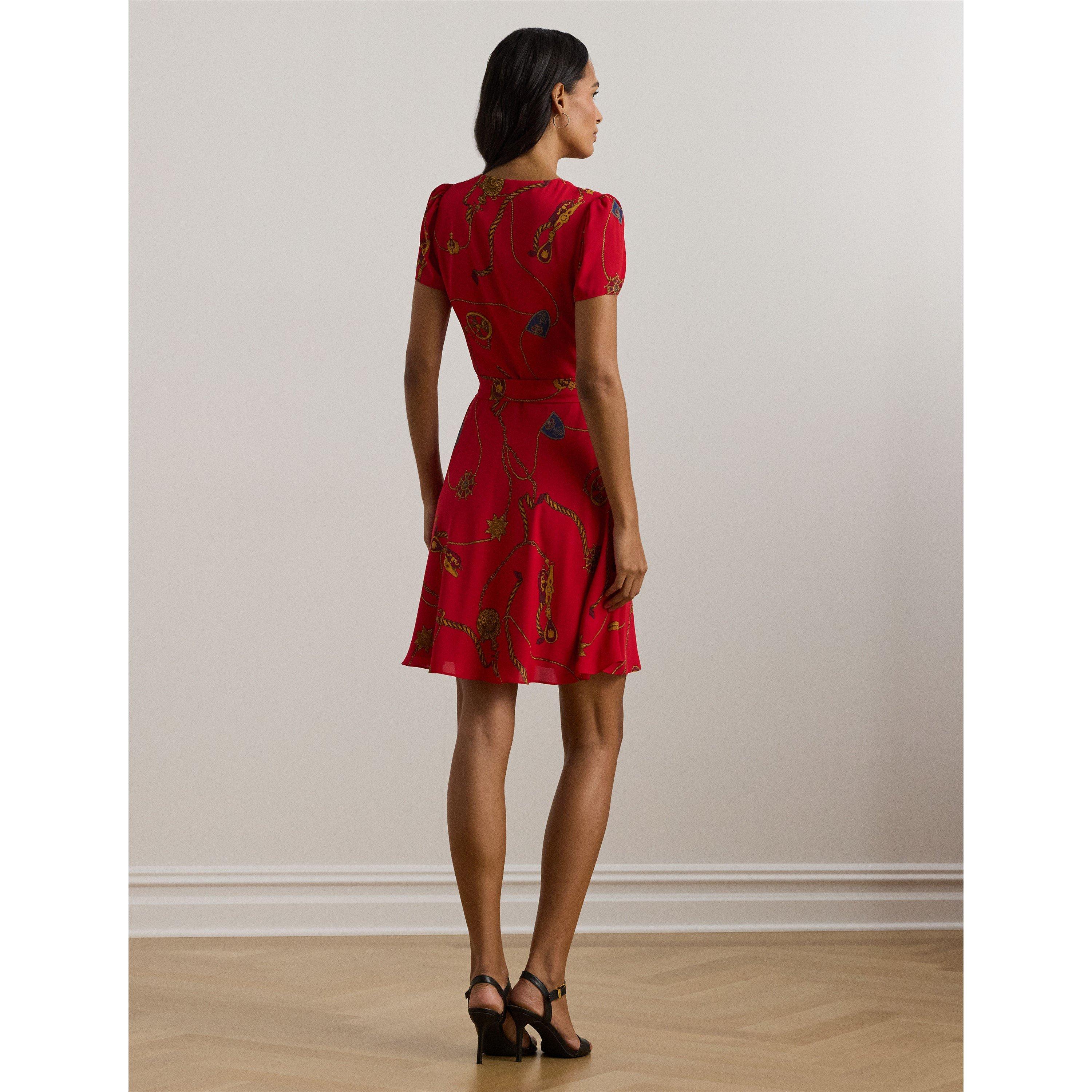 Belted Georgette Mini Dress
