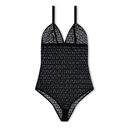 Val Tulle Long-Sleeve Bodysuit