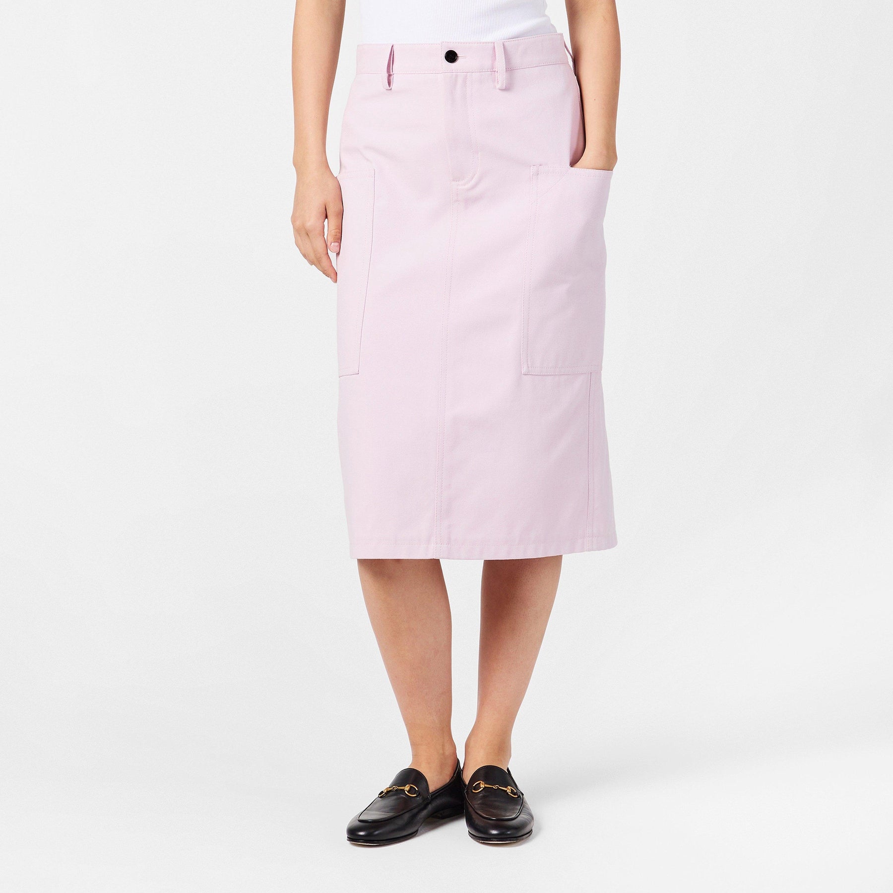 Canvas Midi Skirt