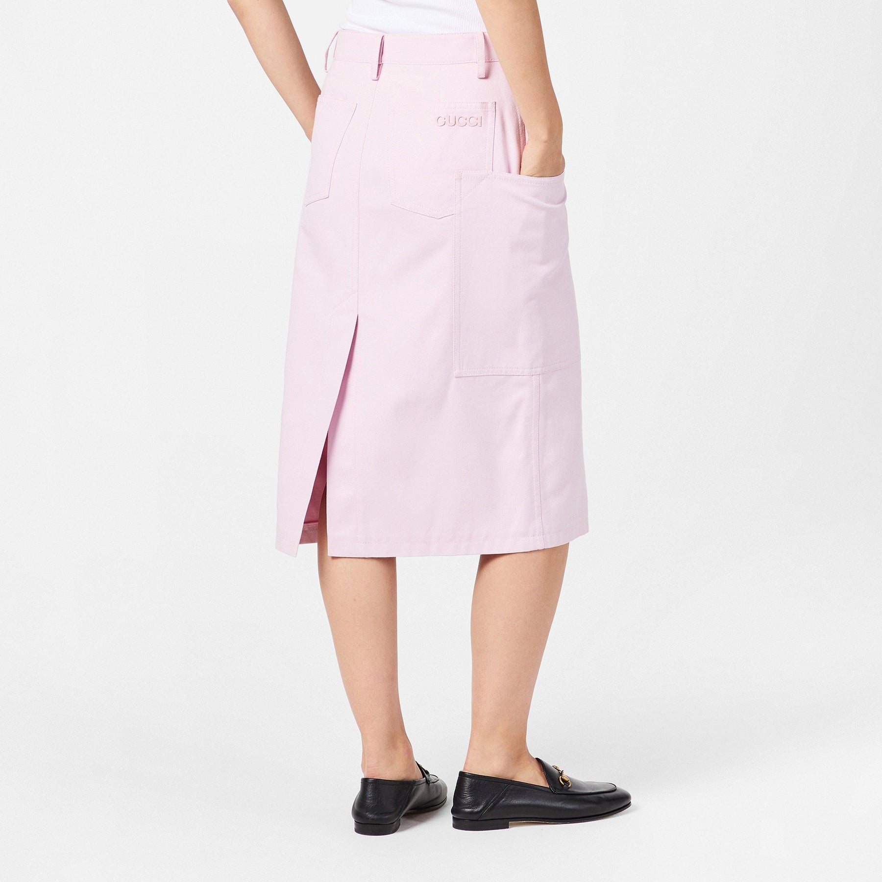 Canvas Midi Skirt