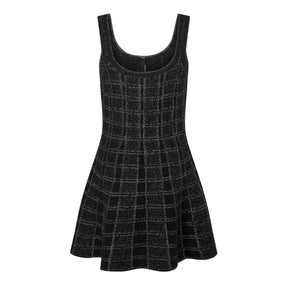Lamé Button Dress
