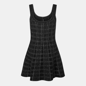 Lamé Button Dress